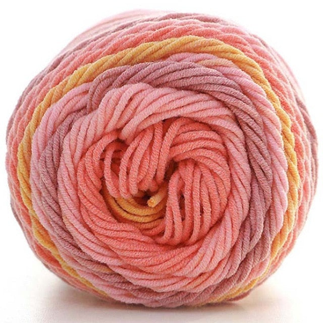 Natural Soft Silk Milk Cotton Yarn Thick Yarn Knitting Lover Scarves Knitting Wool Crochet Yarn Weave Thread DIY Sweater