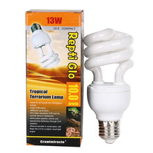 Load image into Gallery viewer, Newly Hot 5.0 10.0 UVB 13W Reptile Light Bulb UV Glow Lamp for Vivarium Terrarium Tortoise ES-E27 Energy saving lamps

