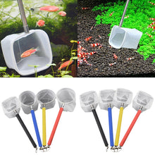 Load image into Gallery viewer, 3D Mini  Stainless Steel  Adjustable Fish Tank Catch Net Shrimp Scoop Fish Scoop Round Square Pocket Shrimp Catching Nets
