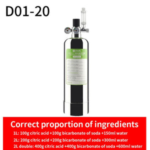 ZRDR Aquarium DIY CO2 Generator System Kit With Pressure Air Flow Adjustment Water Plant Fish Aquarium ValveDiffuserThe reaction