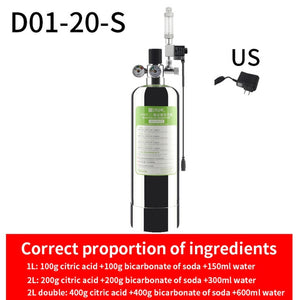 ZRDR Aquarium DIY CO2 Generator System Kit With Pressure Air Flow Adjustment Water Plant Fish Aquarium ValveDiffuserThe reaction