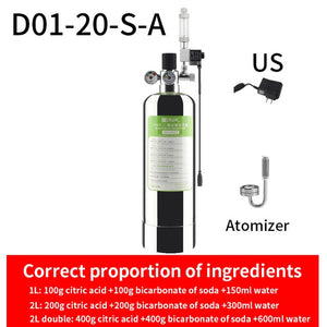 ZRDR Aquarium DIY CO2 Generator System Kit With Pressure Air Flow Adjustment Water Plant Fish Aquarium ValveDiffuserThe reaction